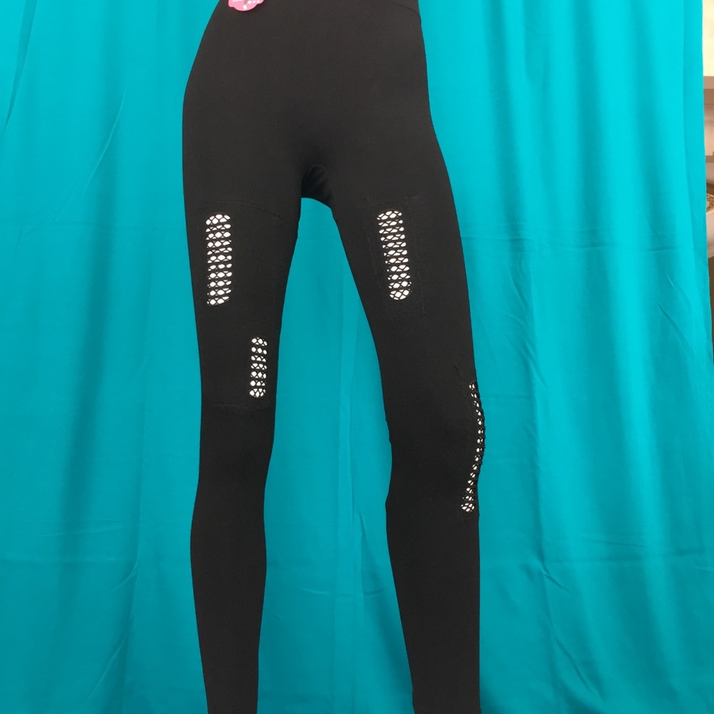 Fishnet insert leggings
